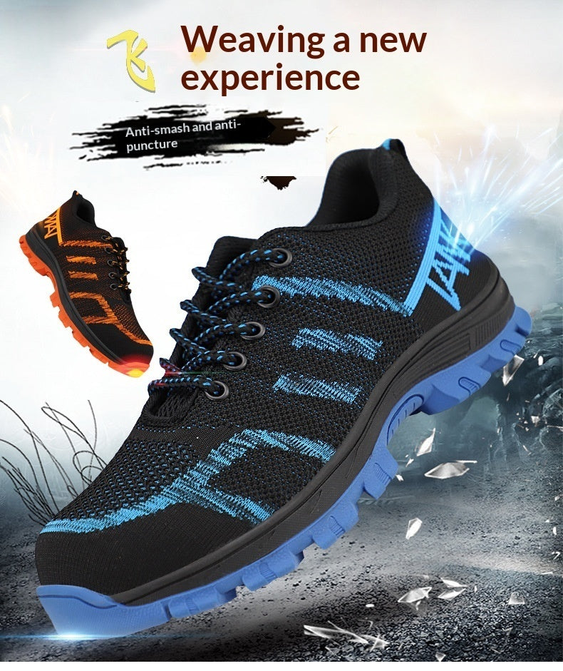 Sarah Express Breathable Flyknit Protective Men's Work Shoes