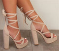Sarah Express Platform Stiletto Lace Up Sandals Style 1