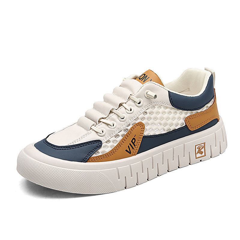 Sarah Express Men's Breathable Mesh Lace-Up Sneakers