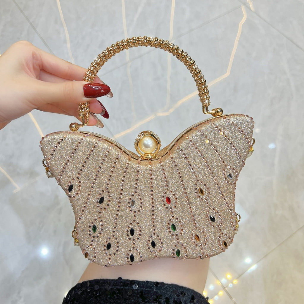 Sarah Express Butterfly Shaped Rhinestone Evening Handbag