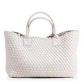 Sarah Express Large Capacity Embossed PU Leather Tote White