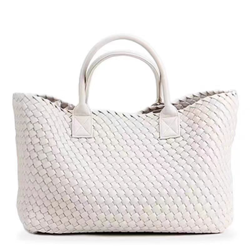Sarah Express Large Capacity Embossed PU Leather Tote White