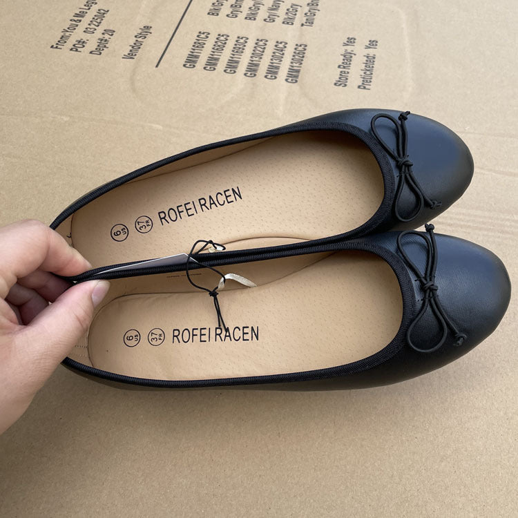 Sarah Express Unisex Slip-On Bow Ballet Flats
