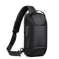 Sarah Express Waterproof Anti-Theft USB Chest Sling Bag Black