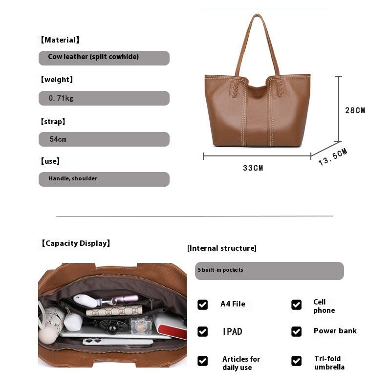 Sarah Express Soft Leather Tote Bag