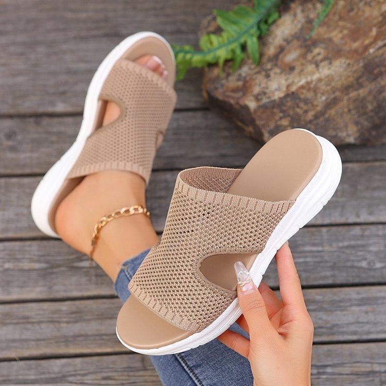 Sarah Express Cutout Wedge Mesh Breathable Casual Sandals