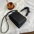 Sarah Express Ruched Handle Structured Messenger Bag Black