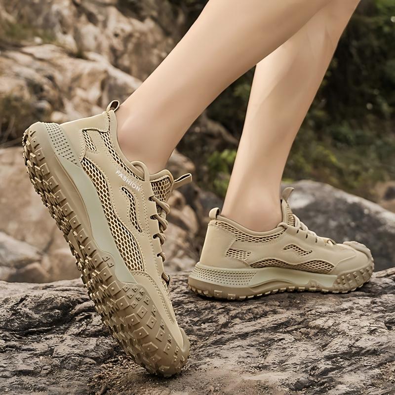 Men's Four-Season Breathable Mesh Work Sneakers, Outdoor Casual Shoes With Tire Pattern Soles – product detail alternate view 5