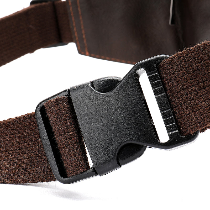 Sarah Express Leather Belt Bag with Zipper Pockets