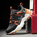 Sarah Express Chunky Lace-Up Dad Sneakers Black orange