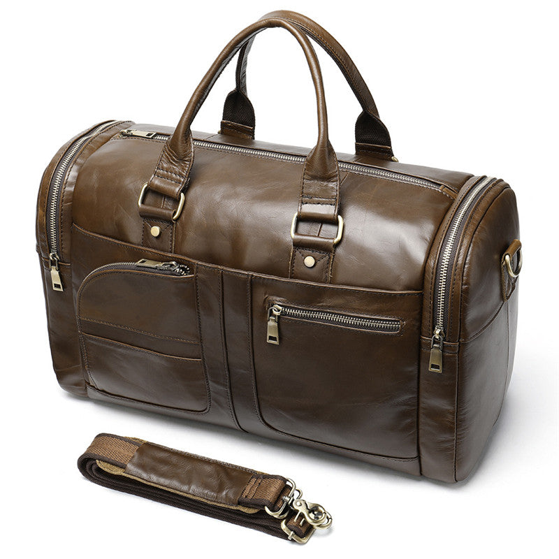 Sarah Express Leather Travel Duffel Bag