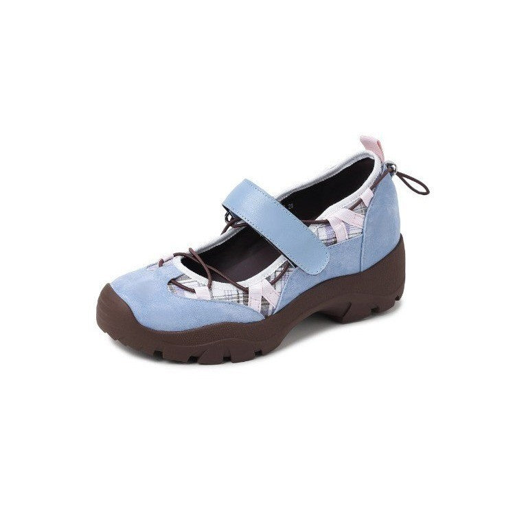Sarah Express Retro Chunky Platform Velcro Sneakers