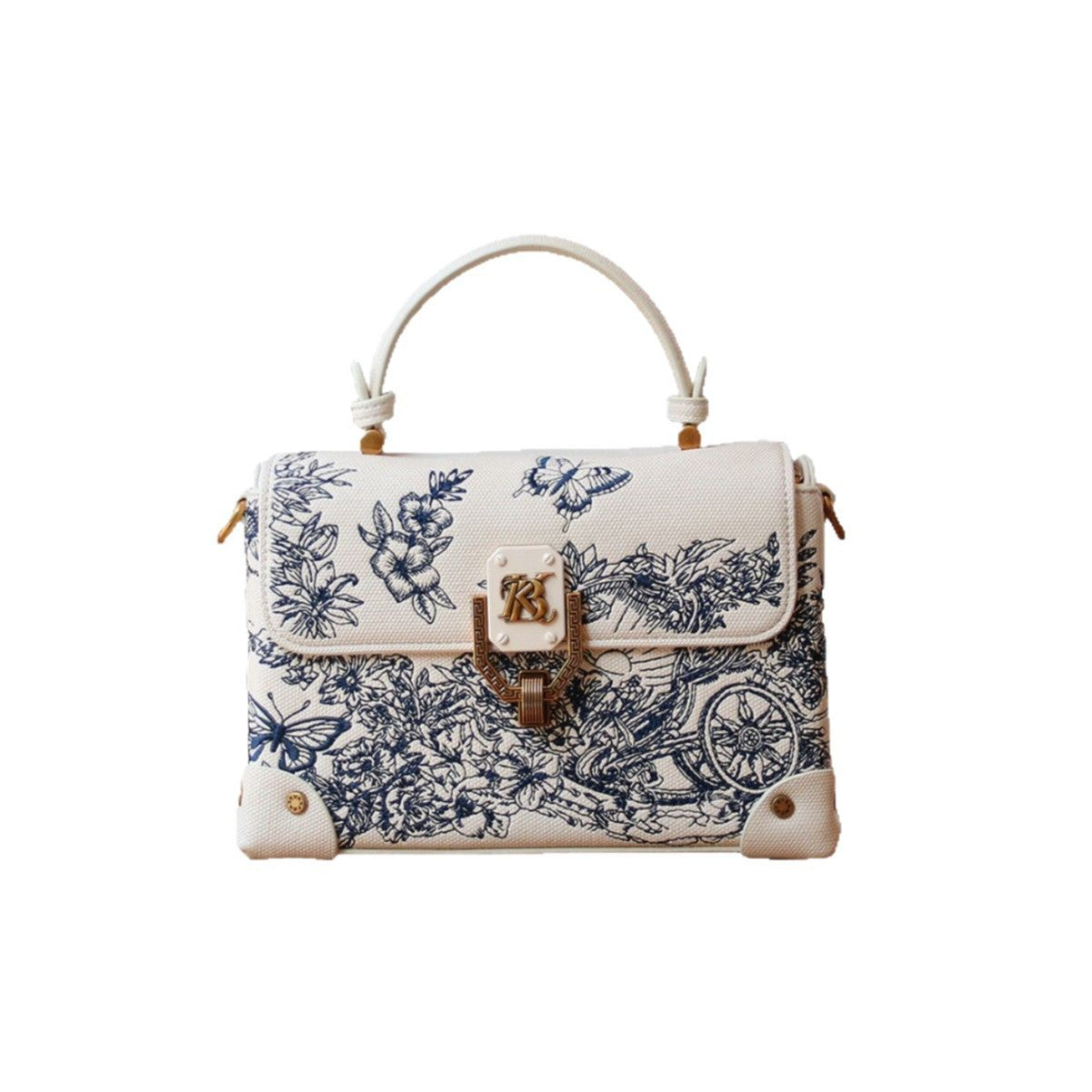 Sarah Express Embroidered PU Leather Crossbody Tote Bag