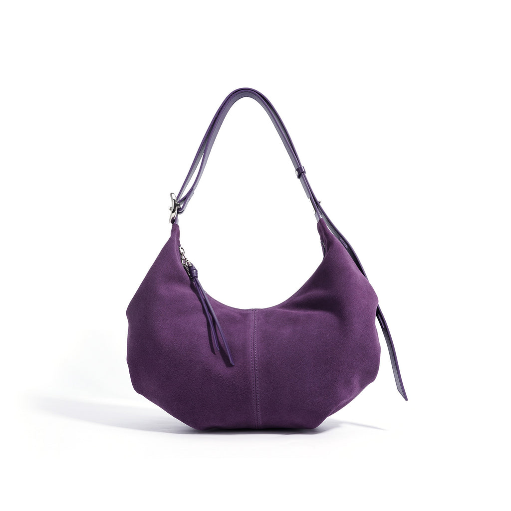 Sarah Express Matte Cowhide Leather Dumpling Crossbody Bag