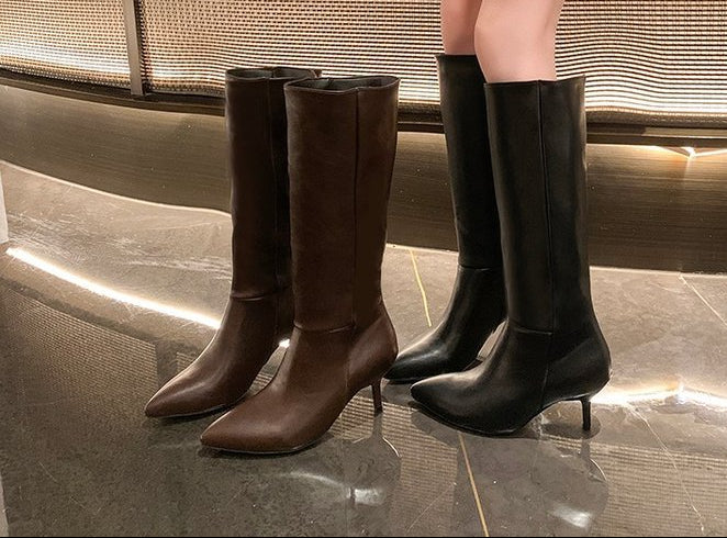 Sarah Express Women's Over-the-Knee Pointed Toe Stiletto Boots
