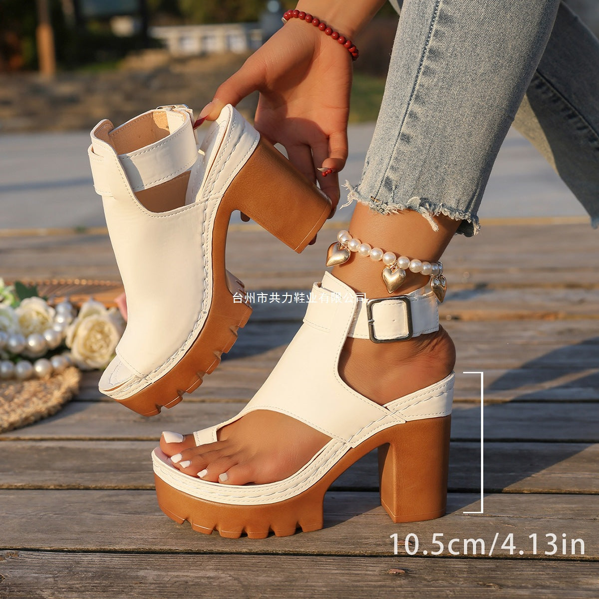 Sarah Express Chunky Platform Peep-Toe Sandals