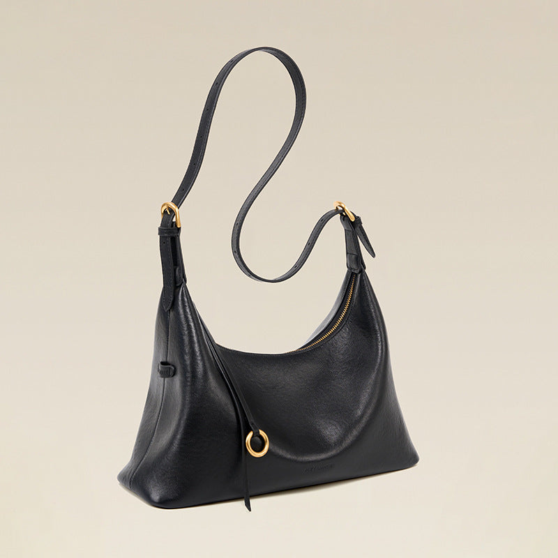 Sarah Express Structured Full-Grain Leather Shoulder Bag
