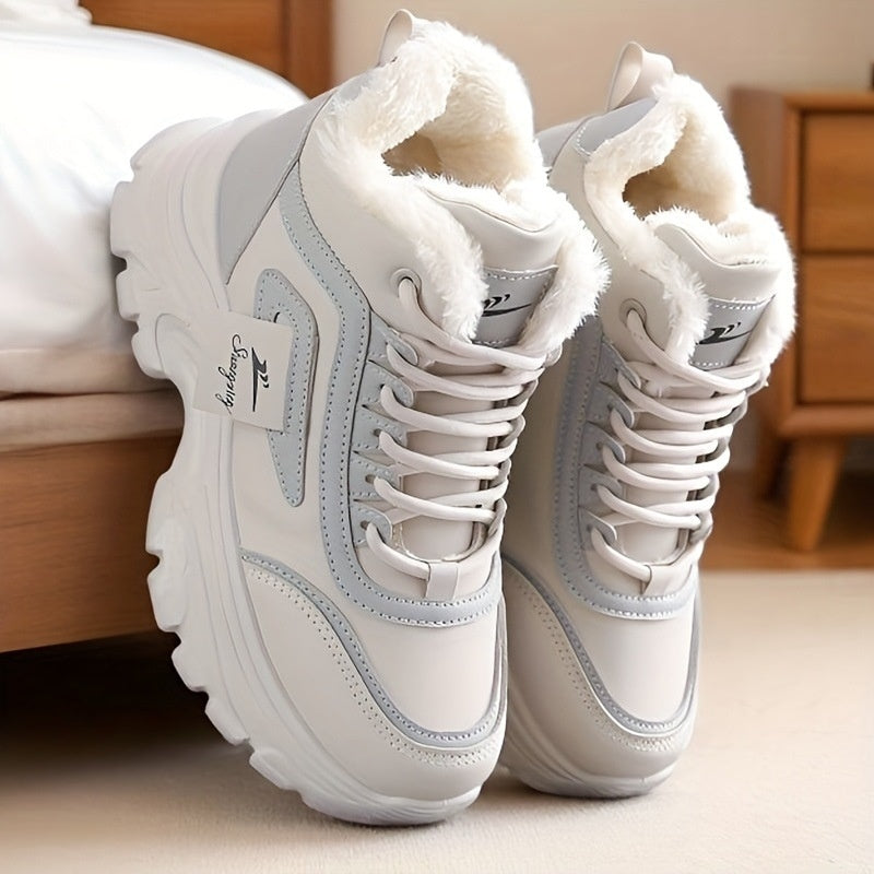 Fleece-Lined High-Top Winter Sneakers – lining detail alternate view 6