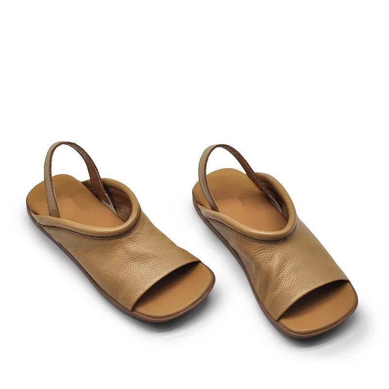 Sarah Express Women's Square Toe Roman Flat Sandals
