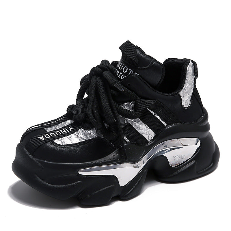Sarah Express Platform Height Increasing Casual Sneakers Black