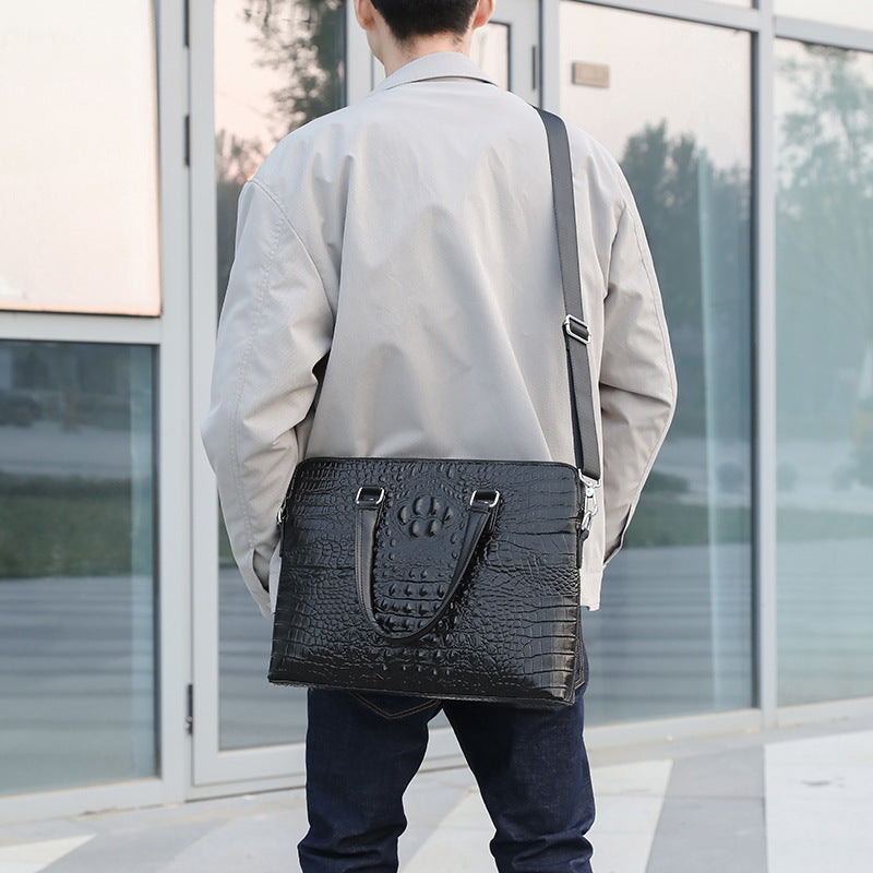 Sarah Express Crocodile Pattern Business Laptop Briefcase