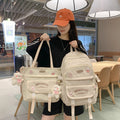 Sarah Express Large Capacity College Student Backpack White