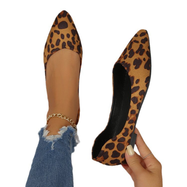 Sarah Express Women's Leopard Print Flat Shoes