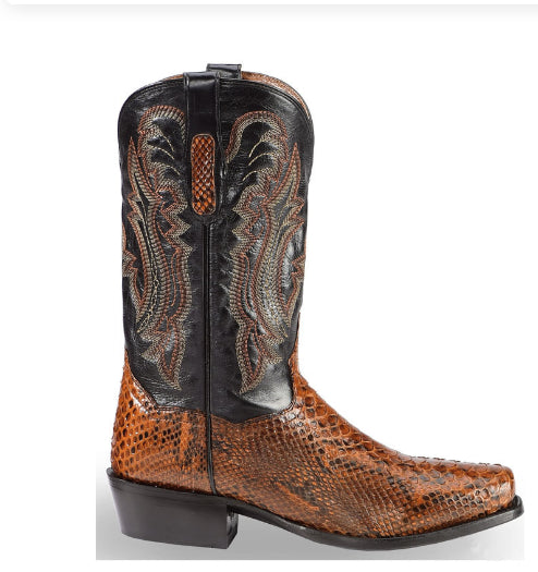 Sarah Express Men's Embroidered Patchwork Quilted Ankle Boots