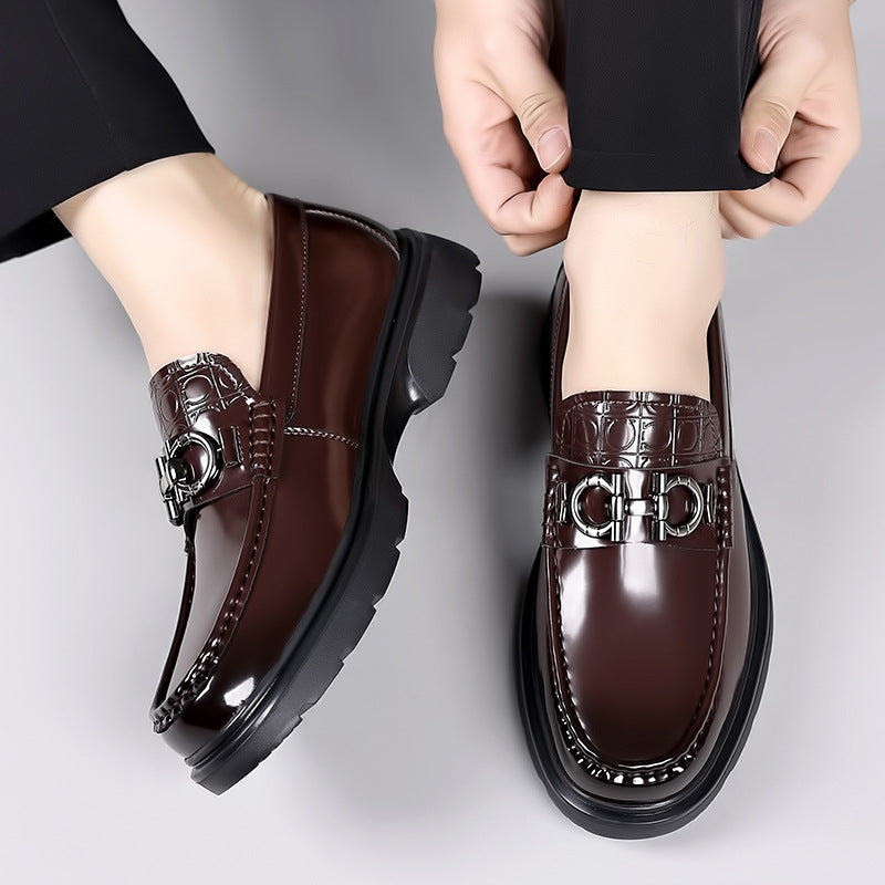 Sarah Express Men's Retro Platform Business Loafers