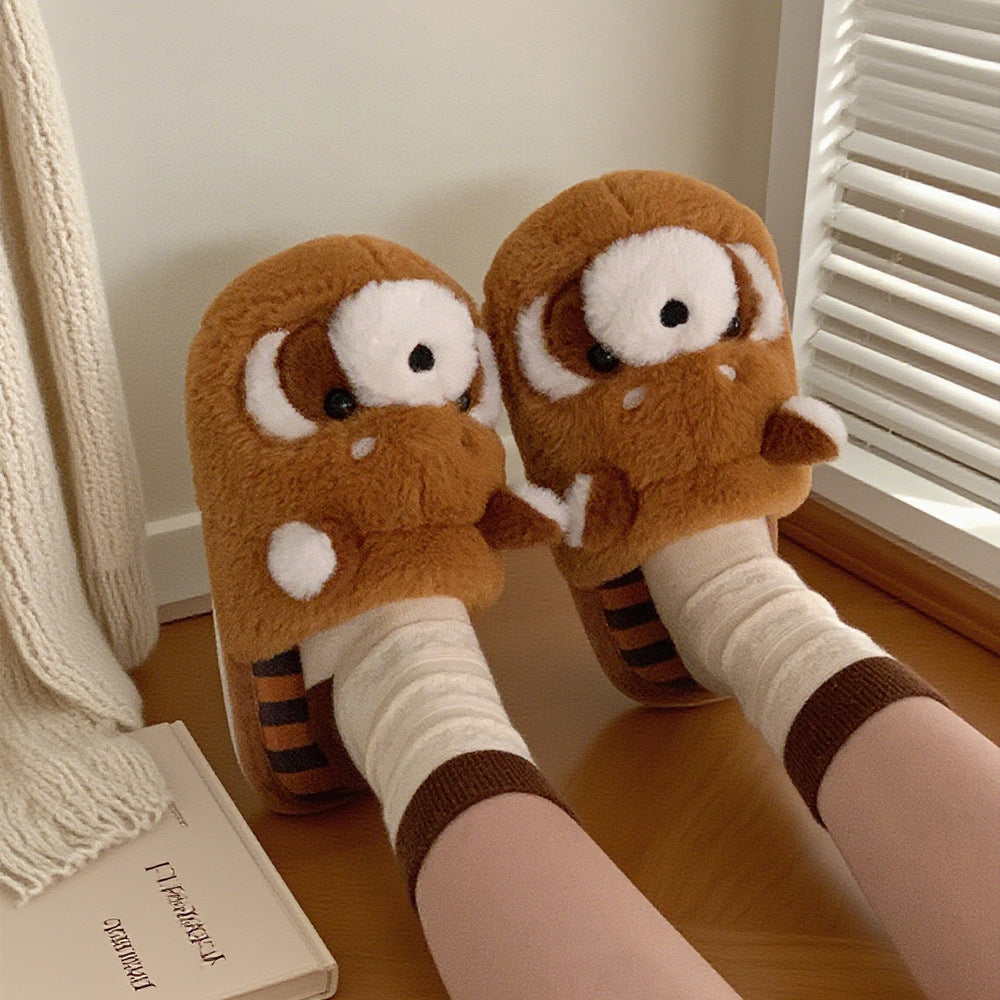 Sarah Express Women's Cartoon Fuzzy Indoor House Slippers