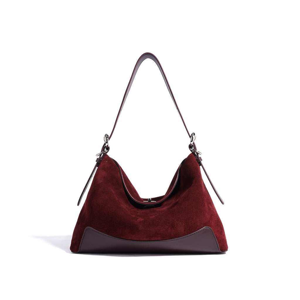 Sarah Express Matte Cowhide Convertible Commuter Crossbody Bag Ankela Red