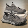 Men's Four-Season Breathable Mesh Work Sneakers, Outdoor Casual Shoes With Tire Pattern Soles – front product view