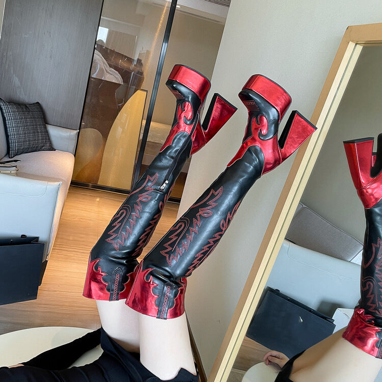 Sarah Express Over The Knee Platform Fashion Boots