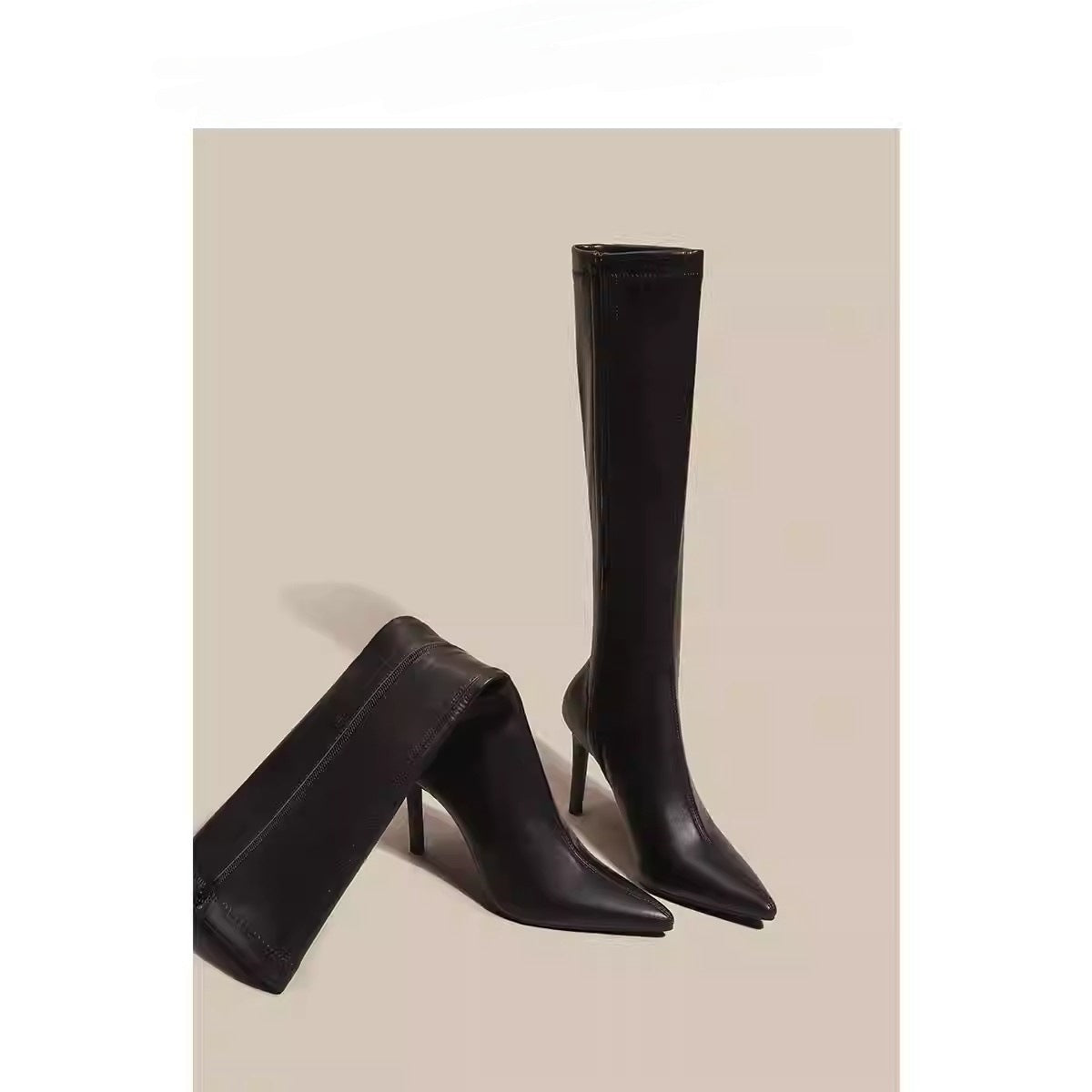 Sarah Express Solid Color Stiletto Over-the-Knee Boots