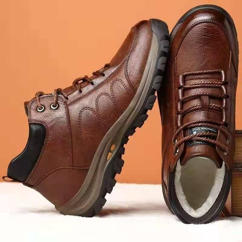 Sarah Express Men's Waterproof Winter Leather Shoes