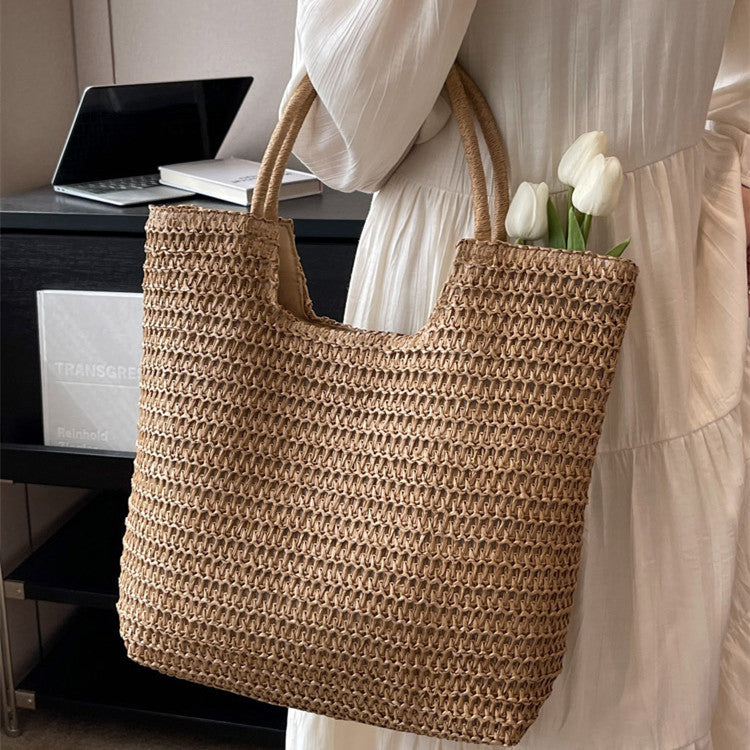 Sarah Express Large Capacity Woven Straw Tote Bag