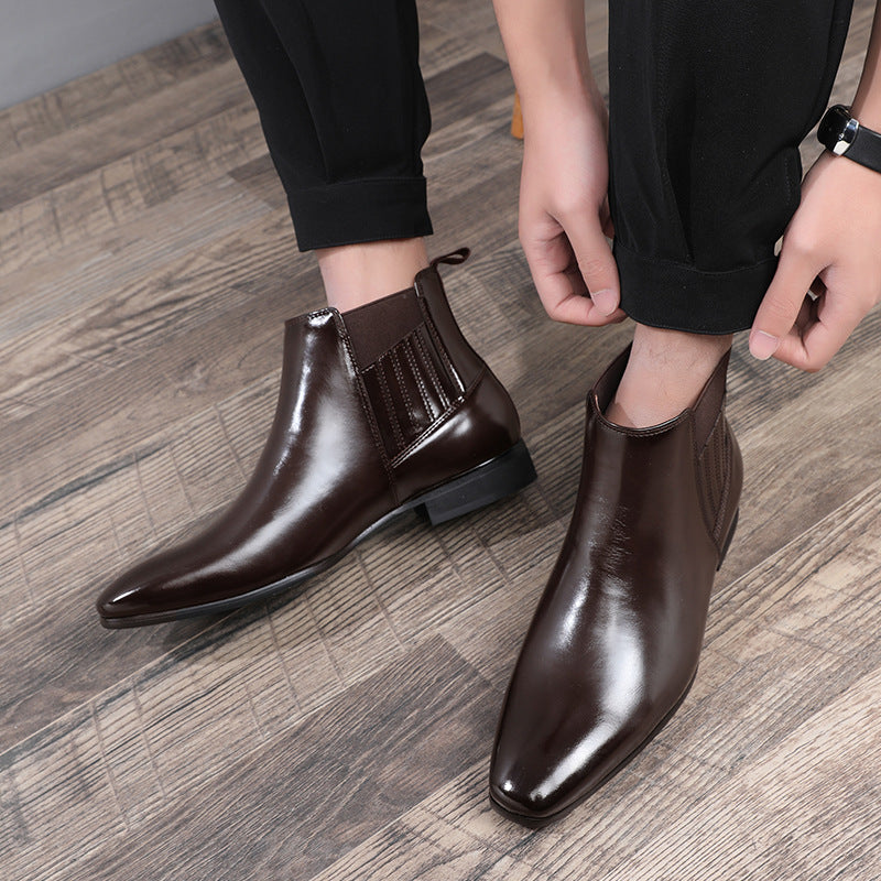 Sarah Express Men's Pointed Toe Chelsea Boots