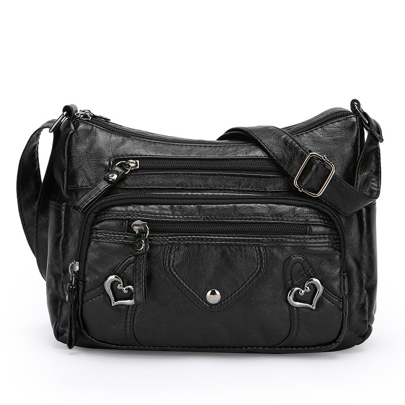 Sarah Express Multi-Layer Soft PU Leather Crossbody Bag