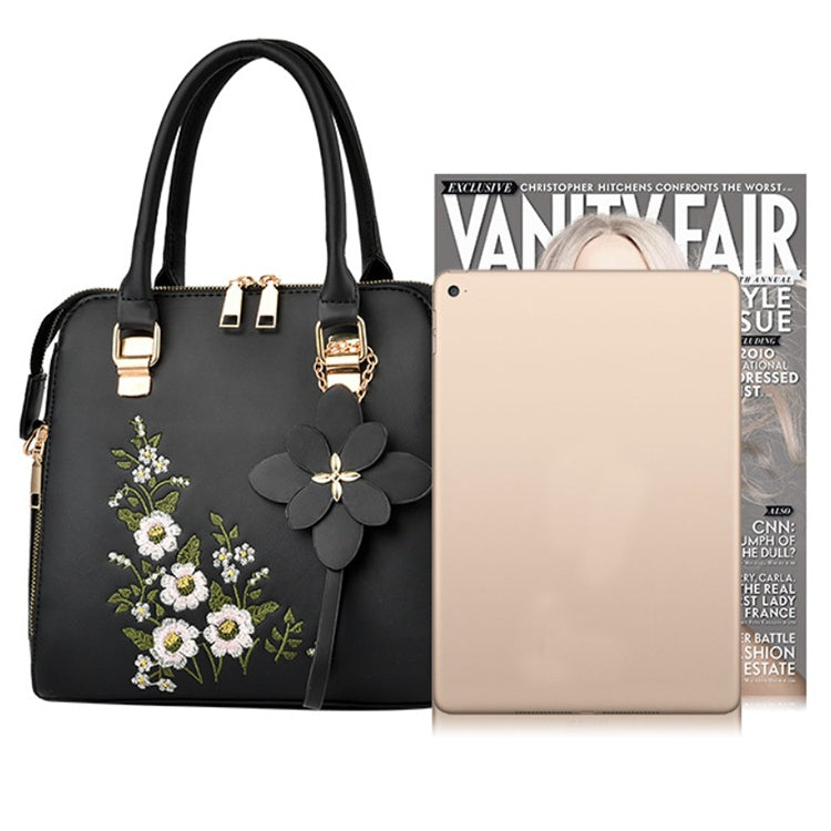 Sarah Express Floral Embroidered Structured Messenger Bag