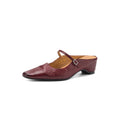 Sheepskin Mary Jane Block Heel Mules – heel profile alternate view 11