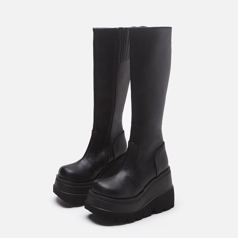 Sarah Express Gothic Platform Biker Boots