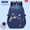 Sarah Express Astronaut Print School Backpack for Kids Large Blue Bare Bag