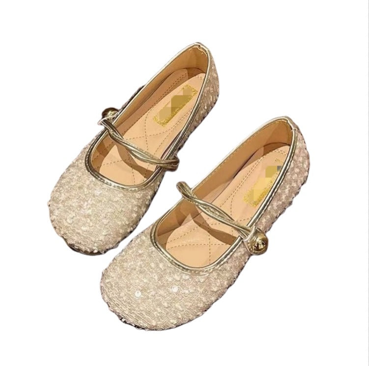 Sequined Mary Jane Flat Shoes – product detail alternate view 4