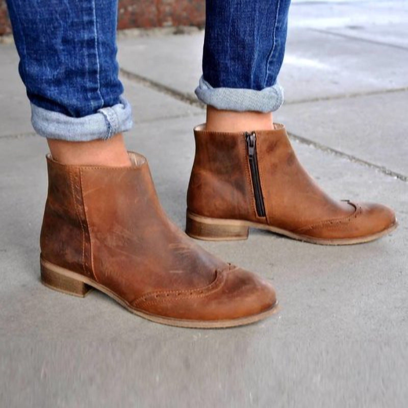 Sarah Express Waterproof Platform Ankle Boots Side Zipper