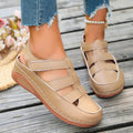 Sarah Express Breathable Wedge Platform Roman Sandals Khaki