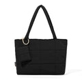 Sarah Express Plaid Patchwork Tote Shoulder Bag Black Free Size