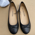 Sarah Express Unisex Slip-On Bow Ballet Flats Black