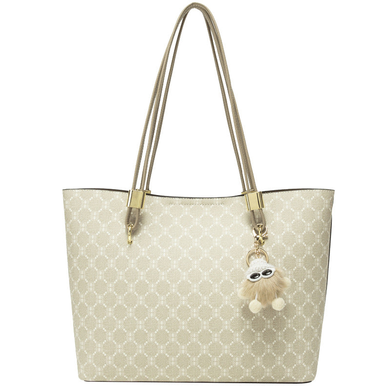 Sarah Express Printed Leather Tote Shoulder Bag