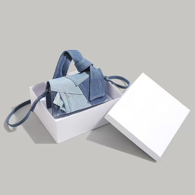 Sarah Express Denim Patchwork Crossbody Shoulder Bag