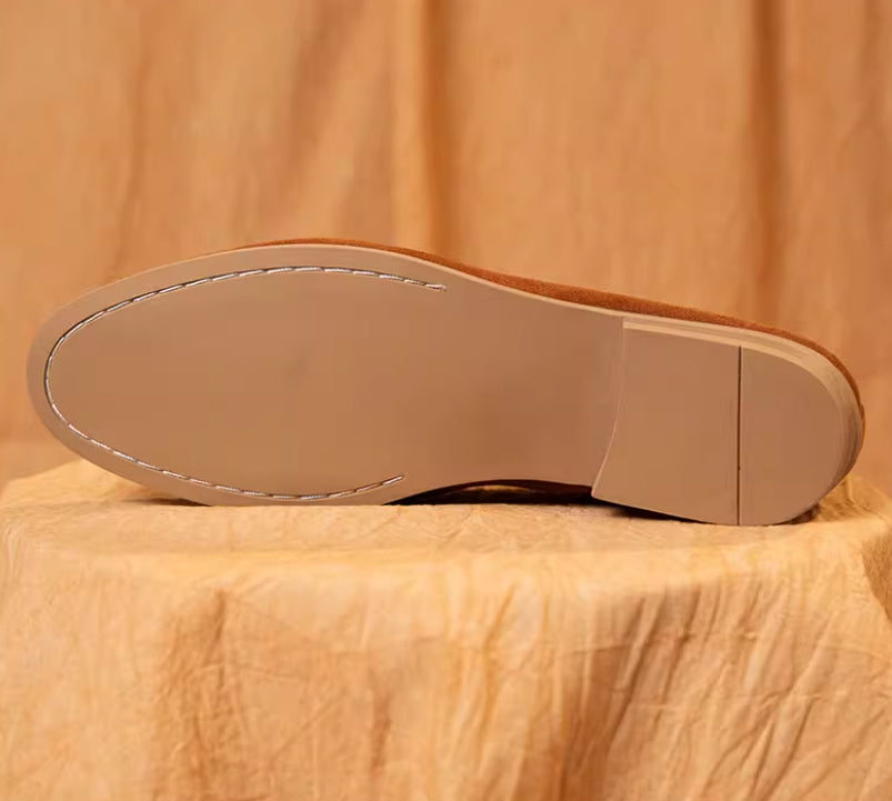 Sarah Express Men's Casual Two-Tone Leather Loafers